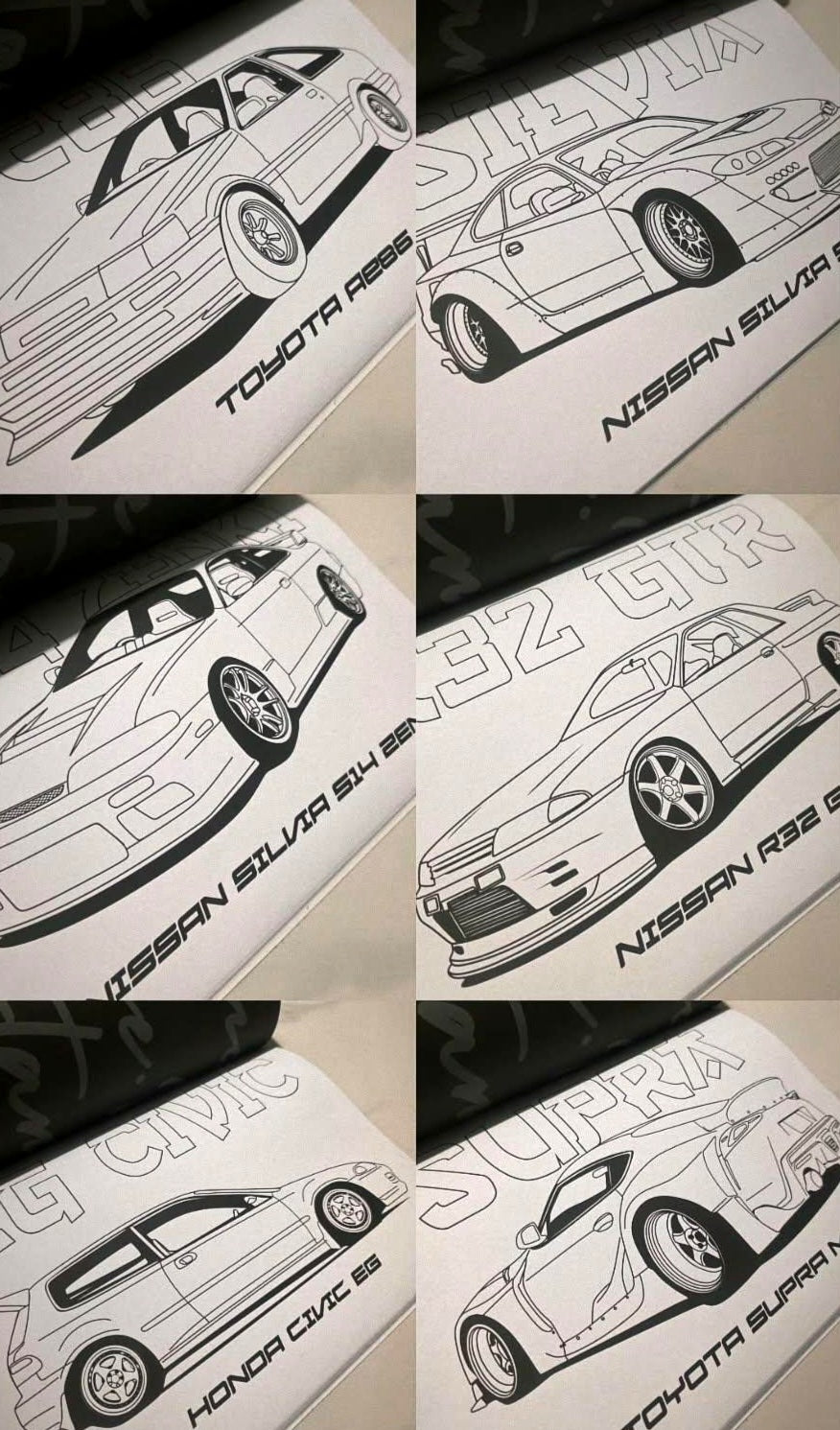 Jdm Legends Colouring Book