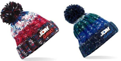 Knitted wooly bobble hat