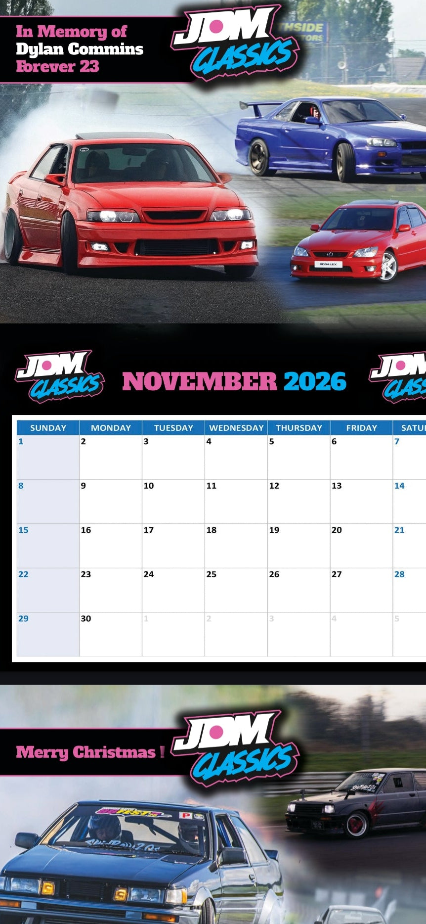 JDM Classics Calendar 2026